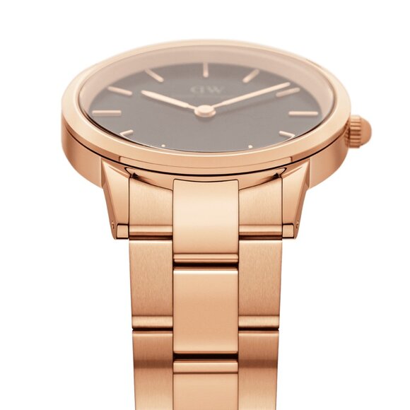 Daniel Wellington Iconic Link Watch Unisex Boyfriend Oversized Watch Rose Gold
